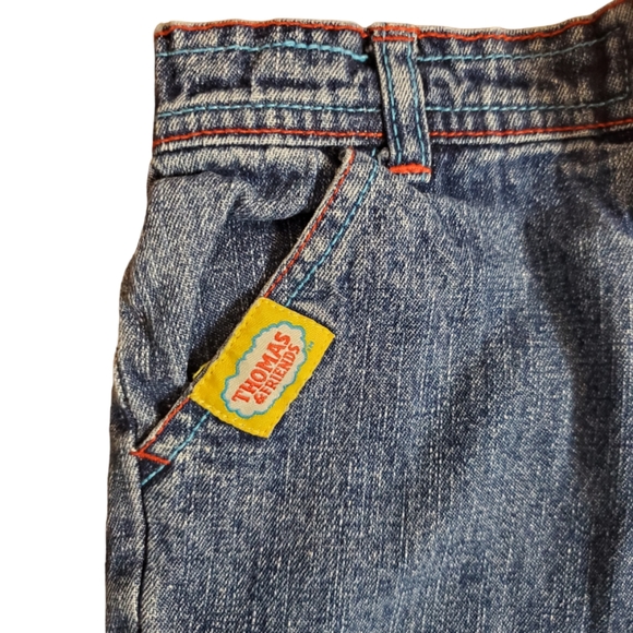 Thomas The Train Tank Engine Jean Denim Stretch Waist Band Shorts Boys 3T - Picture 6 of 11